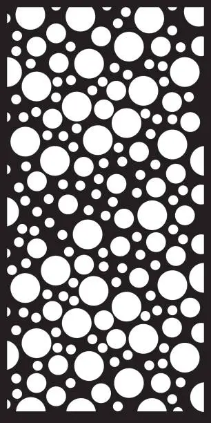 Vector illustration of CNC pattern, round shape design,  black background.