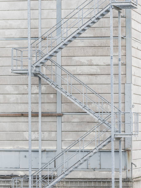 istock Industrial staircase in exterior building 1733394253