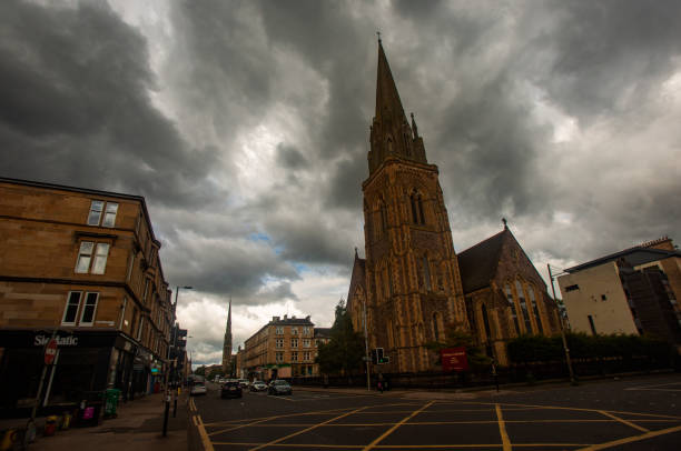 Street view at glasgow scotland england UK