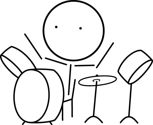 Vector illustration of Drums