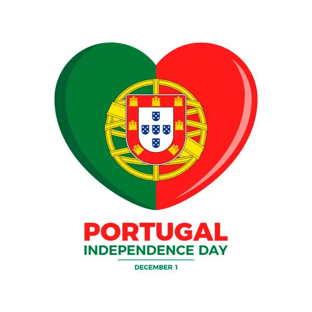 Vector illustration of Portugal Independence Day poster vector illustration