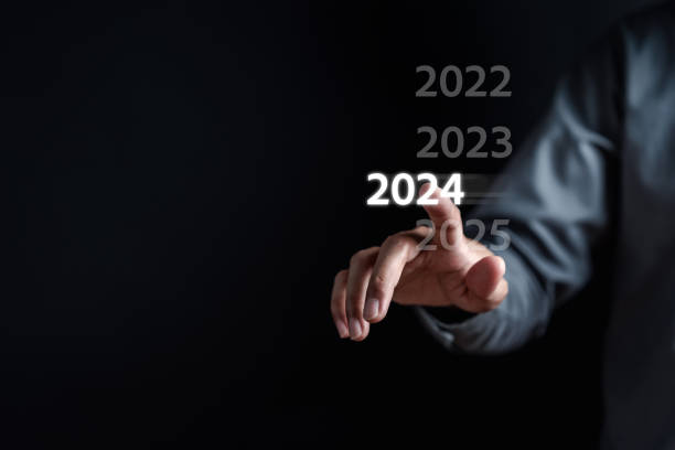 istock Loading progress from 2023 to 2024 to countdown merry christmas and happy new year, Planning and challenge strategy in new year 2024 Concept. 1733513464
