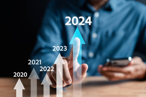 istock Loading progress from 2023 to 2024 to countdown merry christmas and happy new year, Planning and challenge strategy in new year 2024 Concept. 1733514585