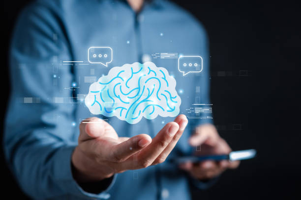 istock Businessman using ai technology. chat bot with AI Artificial Intelligence generate. Futuristic technology, robot in online system. Business in future to invest and develop corporate concept. 1733515811