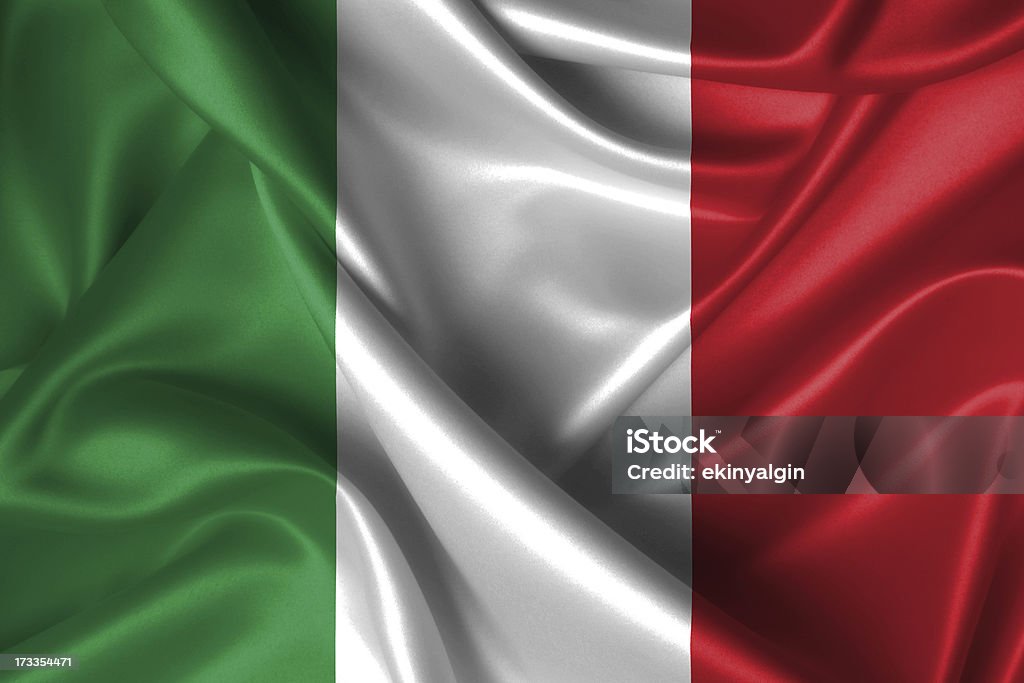 Ondulado bandera de Italia - Foto de stock de Bandera libre de derechos