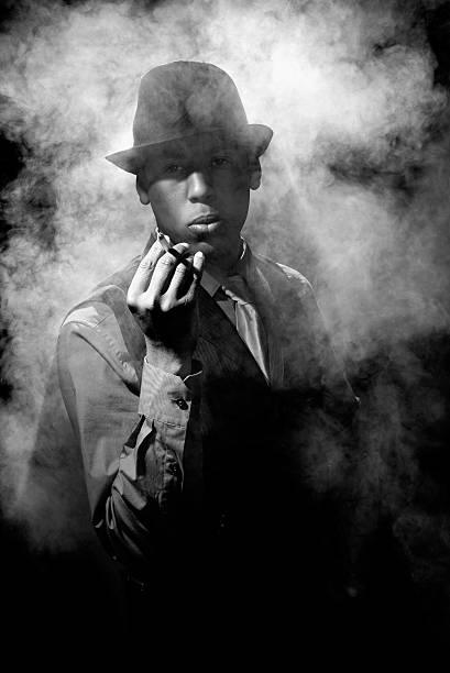 istock Film Noir Man Smoking Cigarette 173355346
