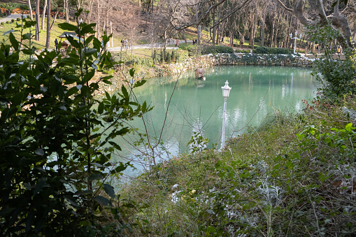 Nice photos of a lake in Yldz Park in Istanbul, Marmara region, Turkey
