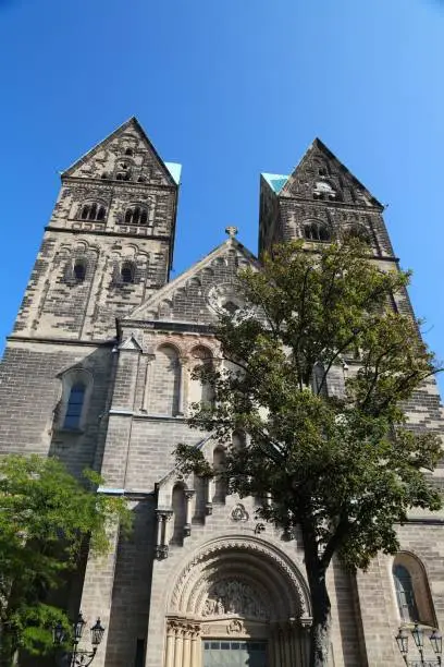 Krefeld city in Germany. Saint Joseph Catholic church (St. Josef) in Stadtmitte district.