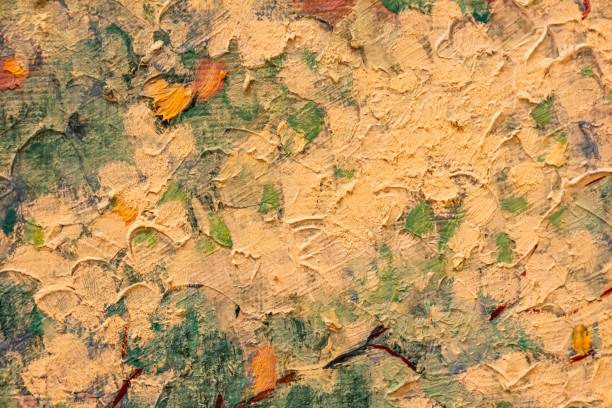 istock Textured plaster and paint background to create a background or textures for the design of a beautiful grunge background. Wide-angle wallpaper with a rough stylized mystical texture with space to copy the design. 1733594606