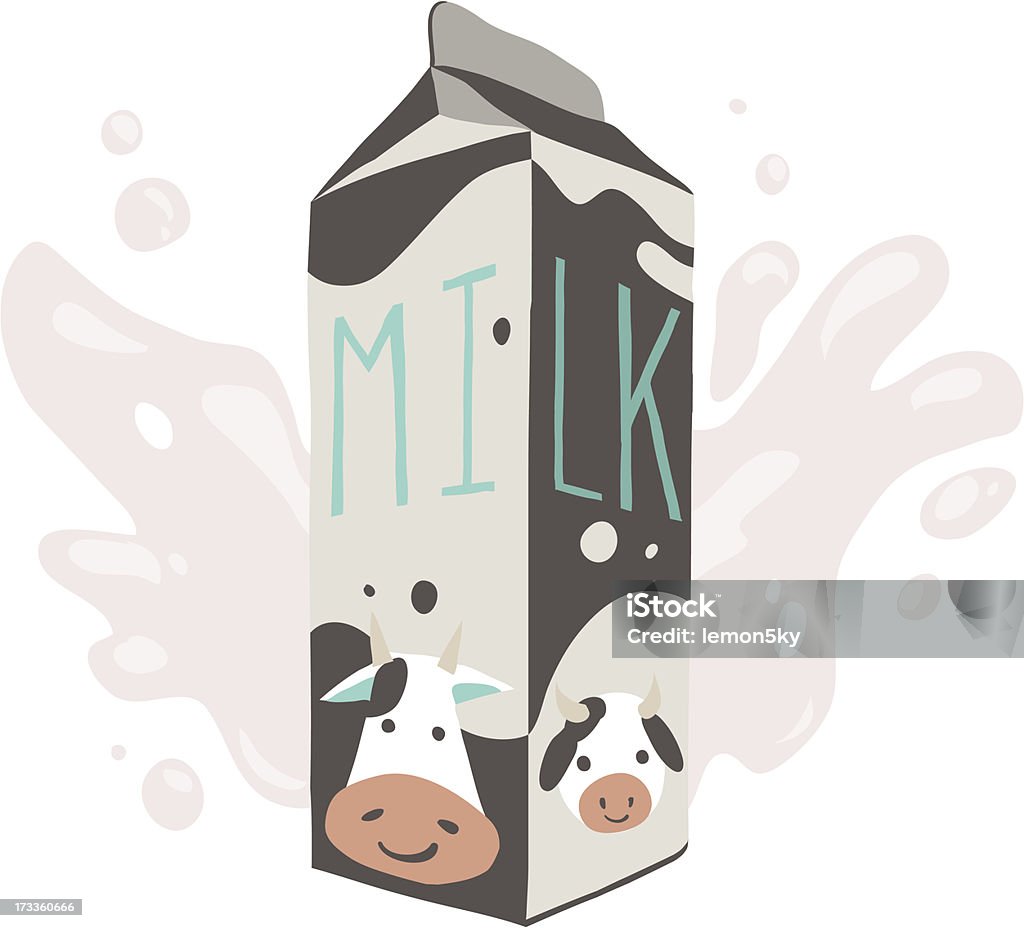 Le carton de lait. - clipart vectoriel de Aliment libre de droits