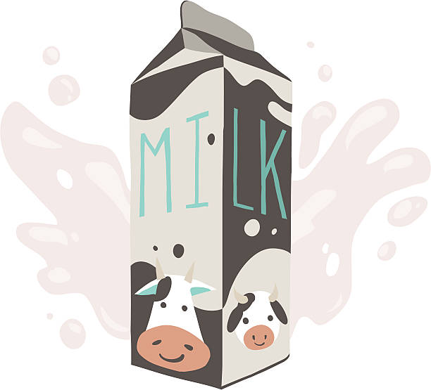Bекторная иллюстрация Коробку молока.