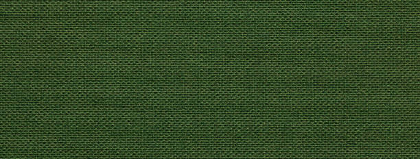 istock Texture of dark green color background from textile material with wicker pattern, macro. Vintage olive fabric 1733612577