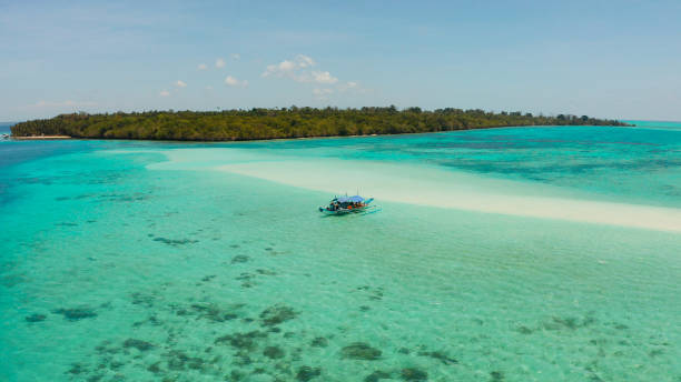 istock Sandy beach in the lagoon with turquoise water. Balabac, Palawan, Philippines. 1733647883