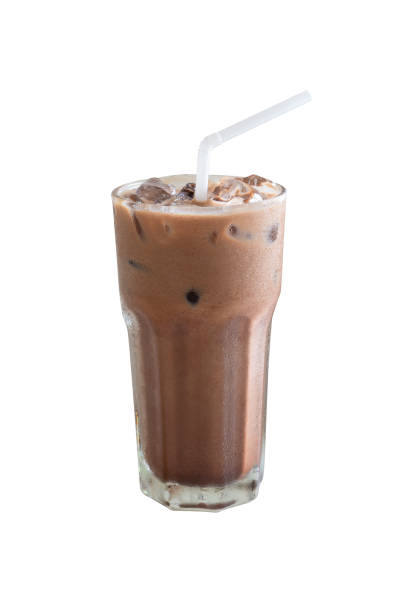 istock Iced cocoa in clear glass isolated white background 1733652818