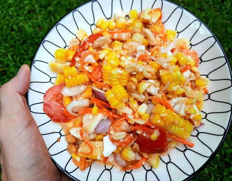 Corn Salad - Bangkok Street Food.