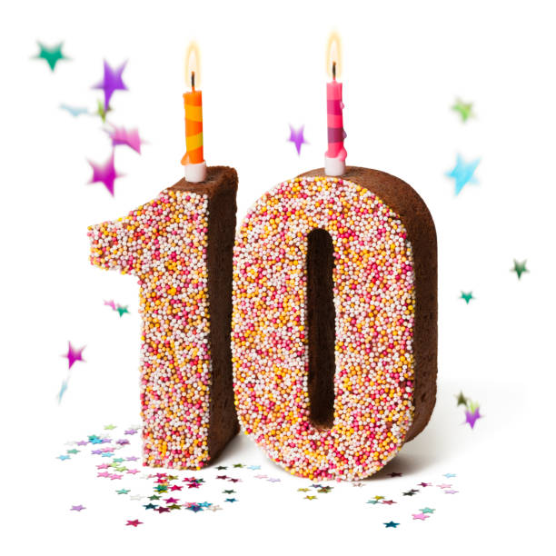 istock Number ten 10 chocolate birthday cake 173366416