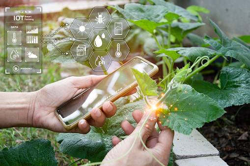 The concept of using AI and smart farming.
