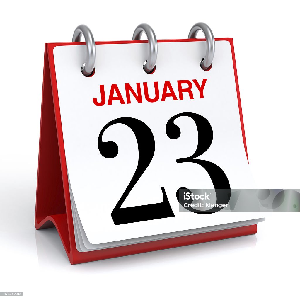 1 月のカレンダー - 3Dのロイヤリティフリーストックフォト