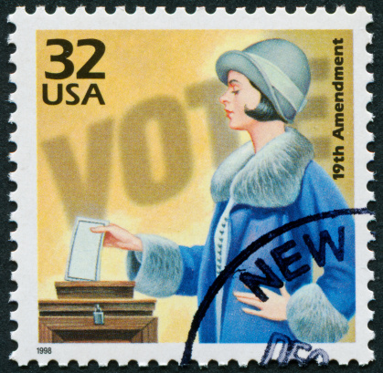 Cancelled Stamp From The United States Commemorating The 19th Amendment And Women's Suffrage.