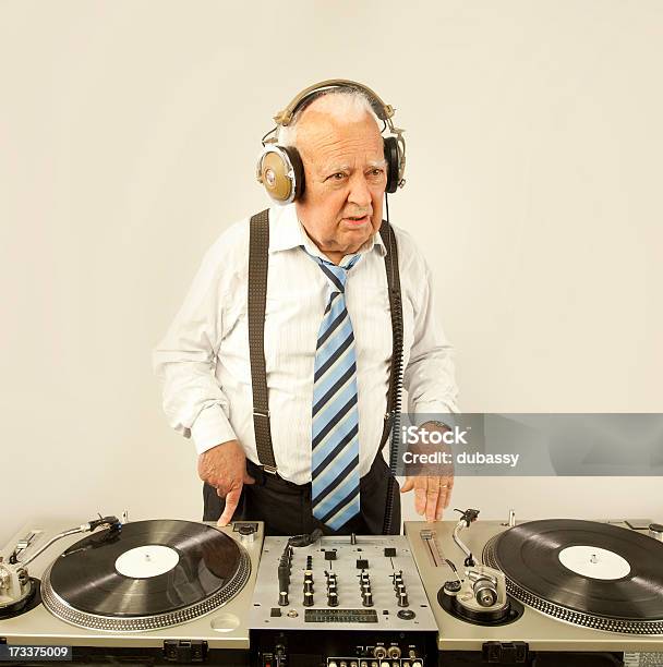 Grandpa Dj Stock Photo - Download Image Now - Humor, Senior Adult, DJ