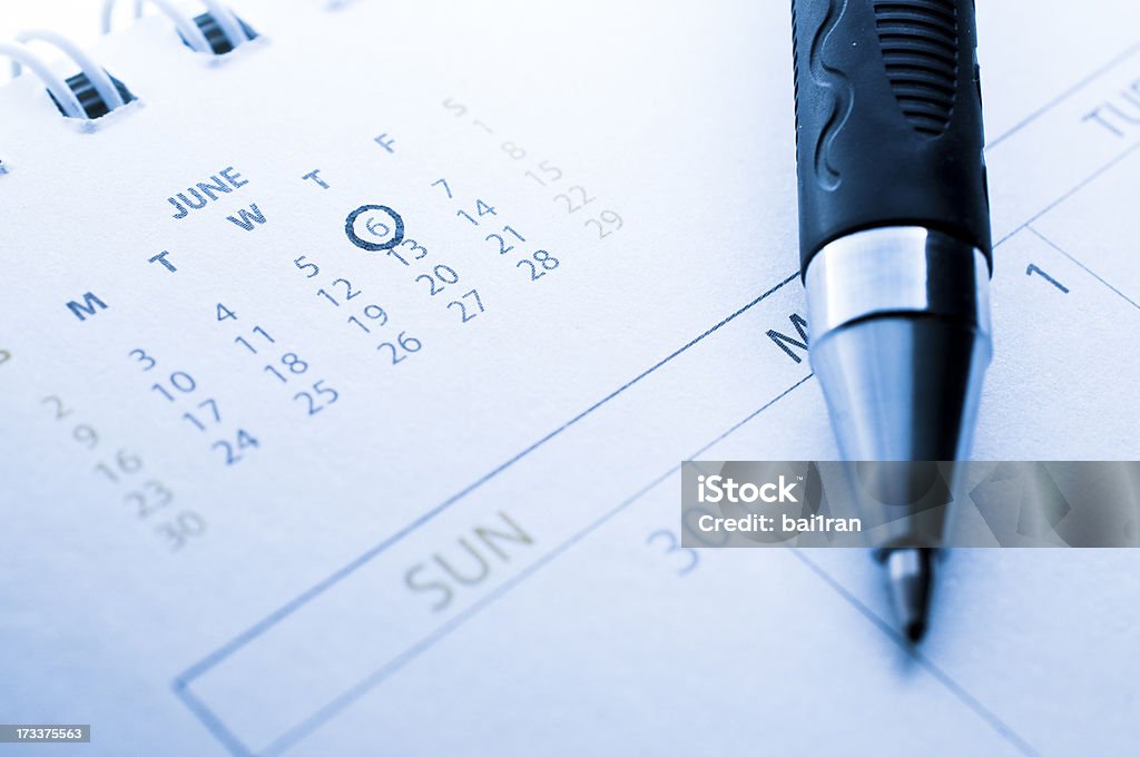 Bolígrafo marcado día en el calendario - Foto de stock de Acontecimiento libre de derechos
