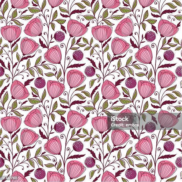 Seamless Floral Pattern Stock Illustration - Download Image Now - Abstract, Backgrounds, Beauty