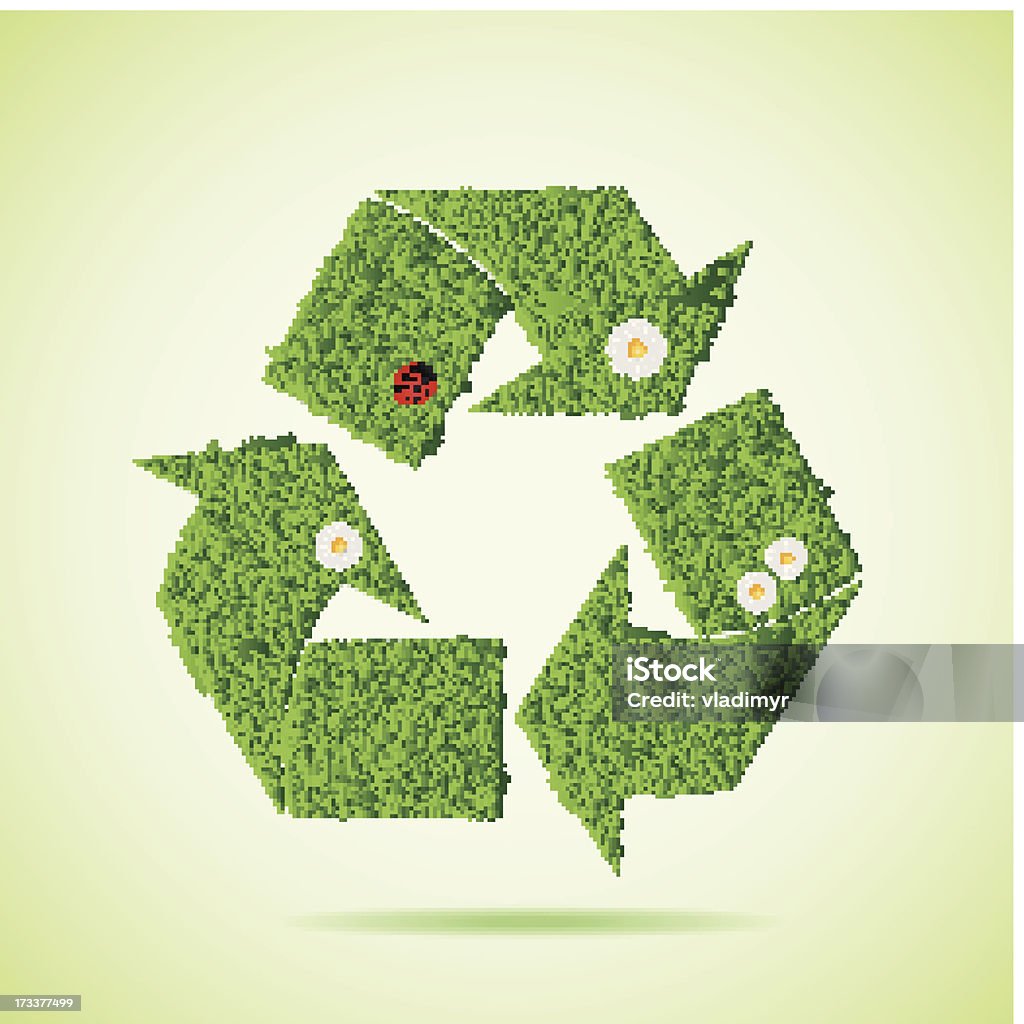 草リサイクルアイコン - アイコンのロイヤリティフリーベクトルアート