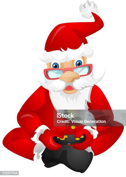 Santa Mikołaj - Stockowe grafiki wektorowe i więcej obrazów Gracz komputerowy - Gracz komputerowy, Święty Mikołaj, Boże Narodzenie