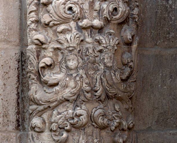 istock disfigured vegetal female figures on the column 1733779896