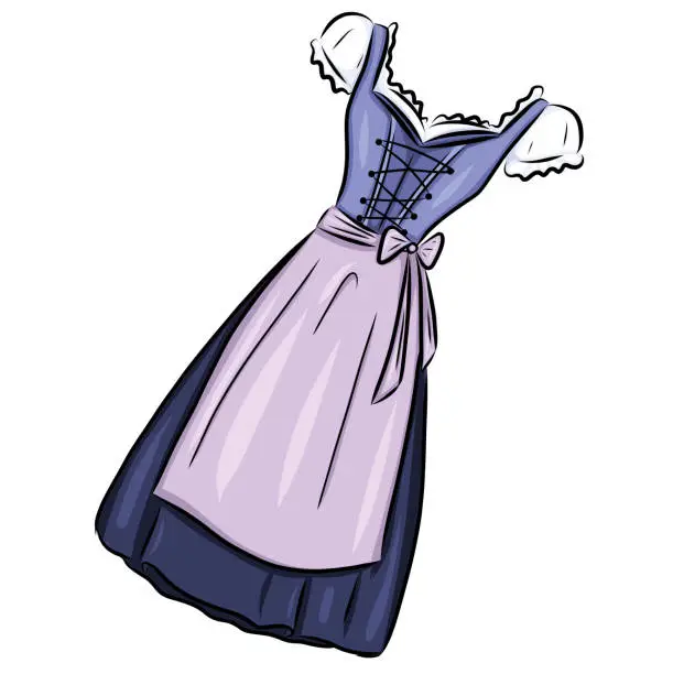 Vector illustration of bavarian dress