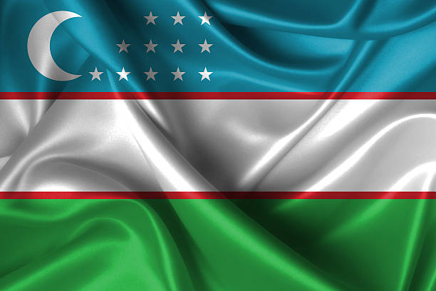 istock Wavy Flag of Uzbekistan 173379683