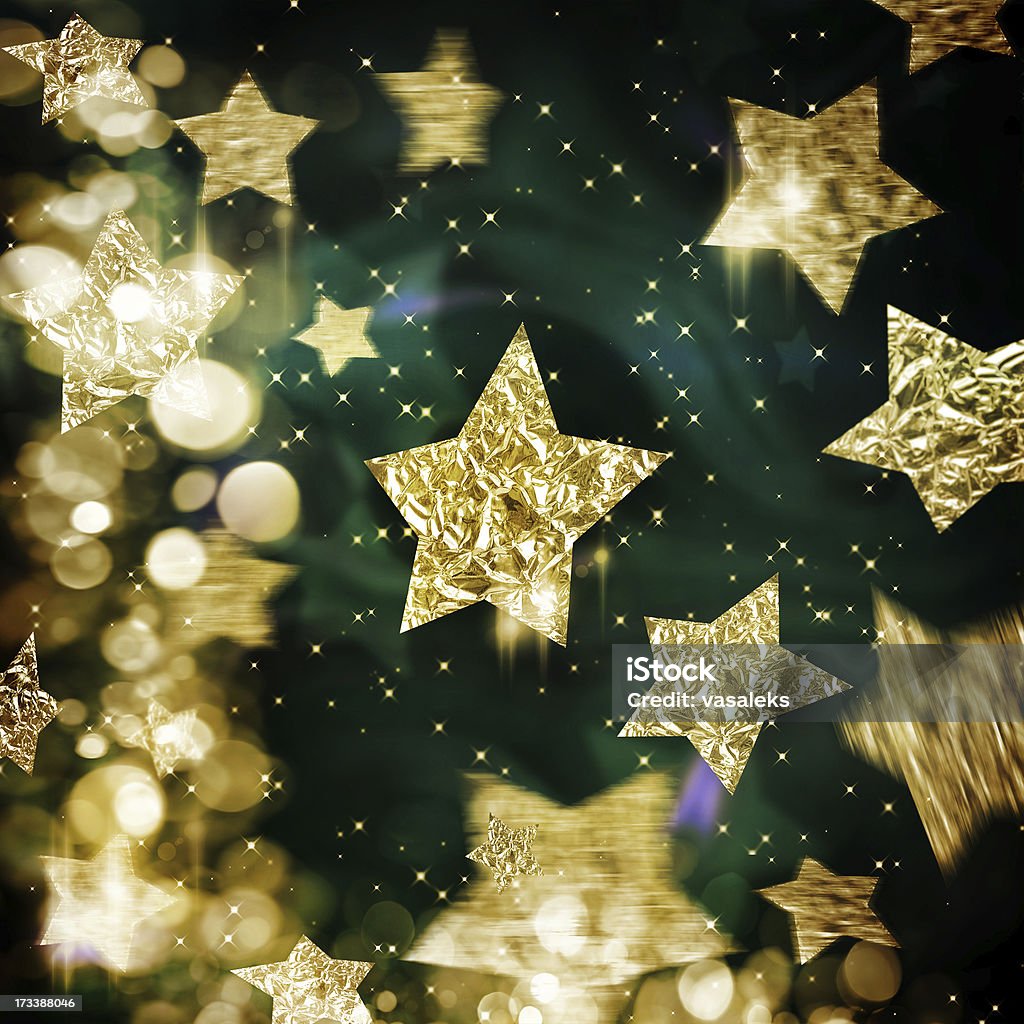 Elegante fundo de Natal com estrelas - Foto de stock de Abstrato royalty-free