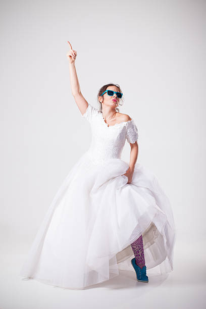 Punk Looking Bride Stock Photo - Download Image Now - Humor, Wedding Dress,  Bride - iStock