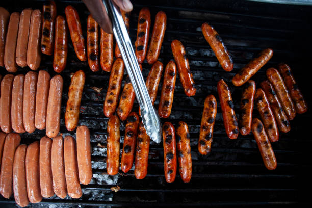 istock Grilled sausage for tourists on a tropical island 1733967539