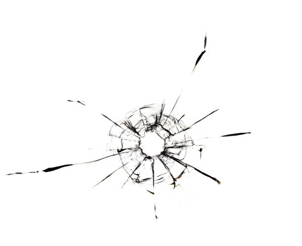 istock Texture of broken glass for design on white background 1733989808