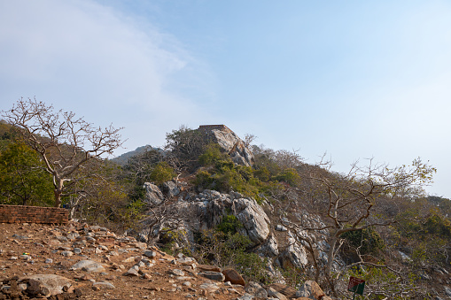 Buddha's cottage at the top of Griddhakuta hill.