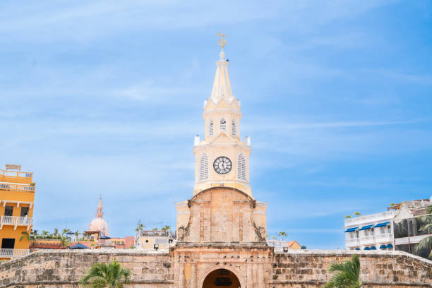 istock Sunlit Majesty: The Clock Tower in Cartagena bathed in sunlight 1734017233