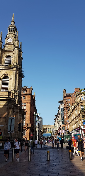 View of Buchanan Street in Glasgow Scotland UK