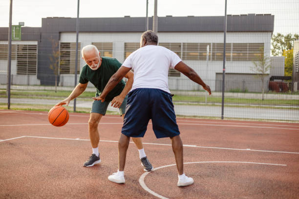 istock Diverse Senior Players at Basketball Match 1734073992