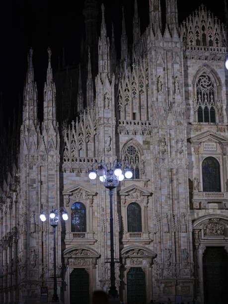 istock Catherdral of Milan Section at Night 1734093885