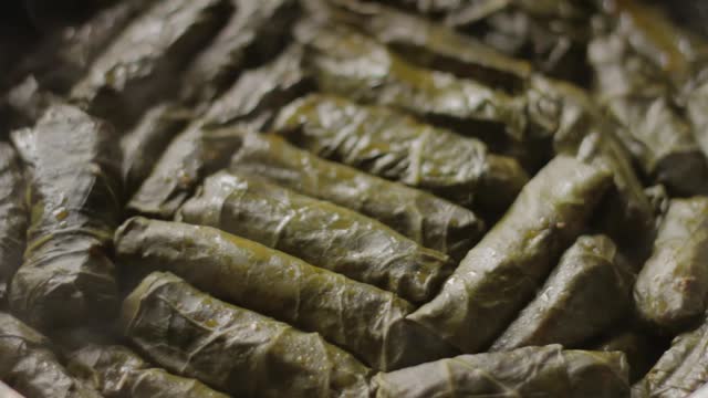 Turkish and Greek Traditional Food Stuffed Leaves