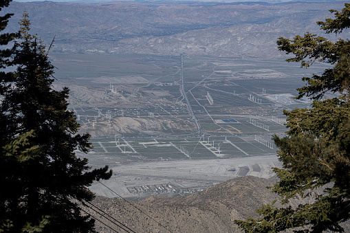 Snow topped mountain views from Palm Springs Tramway