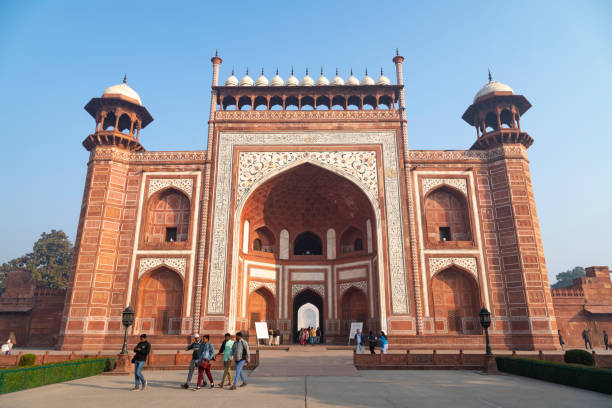 At the grand mausoleum - the Taj Mahal - the hotbed of international tourism