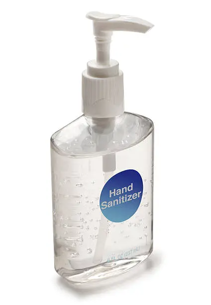 A hand sanitizer. Clipping path included.