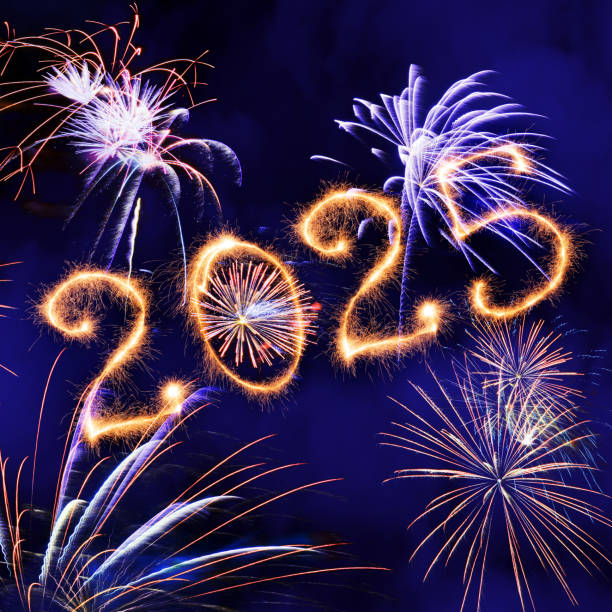 istock Sparkling New Year 2025 with fireworks 1734184676