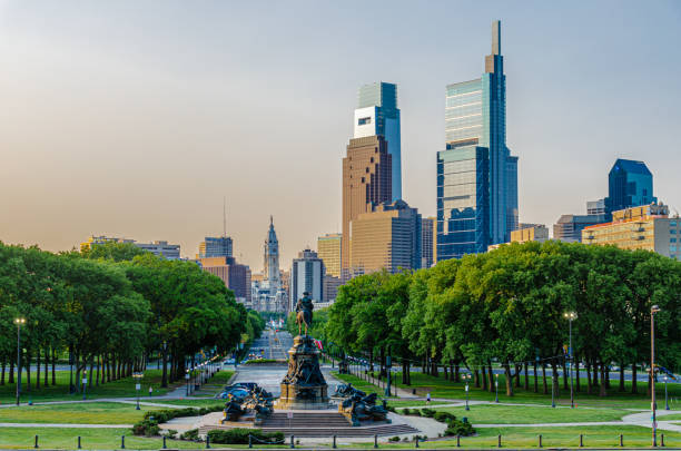 istock Philadelphia skyline in the morning 1734195281