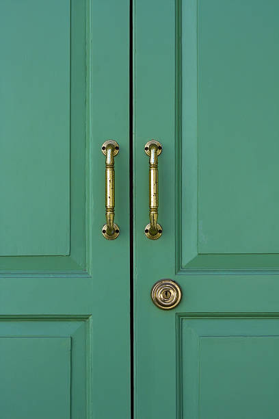 istock Green door close up 173423826