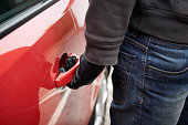 Car Thief Trying Door Handle