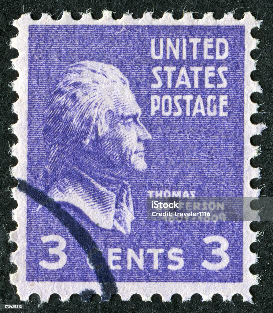 トマス・ジェファーソン Stamp - アメリカ合衆国のロイヤリティフリーストックフォト