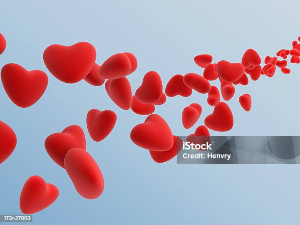Rote Herzen Stockfoto und mehr Bilder von Abstrakt - Abstrakt, Beengt, Dreidimensional
